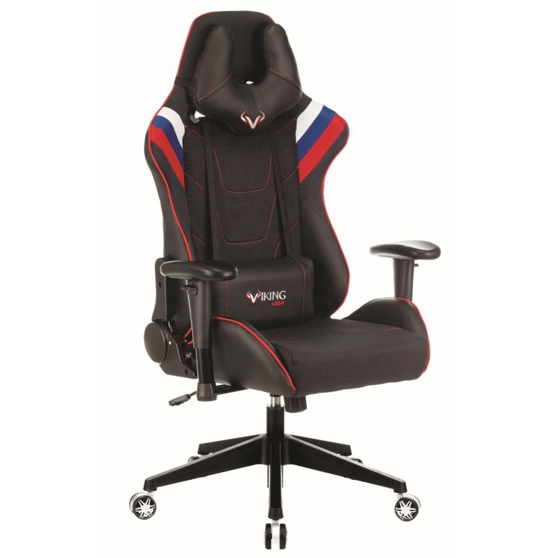 Кресло игровое Viking 4 Aero черное/красное/синее/белое (пласитик/искусственная кожа/ткань)