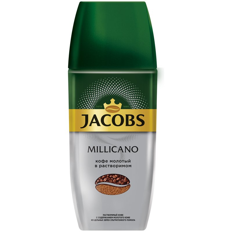 превью Кофе растворимый Jacobs «Monarch »Millicano", сублимированный, с молотым, стеклянная банка, 90г