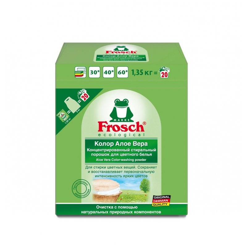 превью Стиральный порошок 1.35 кг FROSCH COLOR (Германия), концентрат, ЭКО