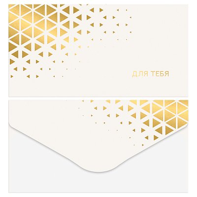 Конверт для денег MESHU «Gold pattern», 85×164мм, soft-touch, фольга