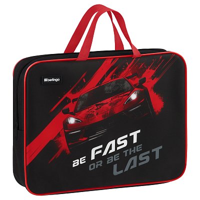 Папка текстильная с ручками 1 отделение, А4 Berlingo «Fast Track», 350×265×80мм, текстиль, на молнии