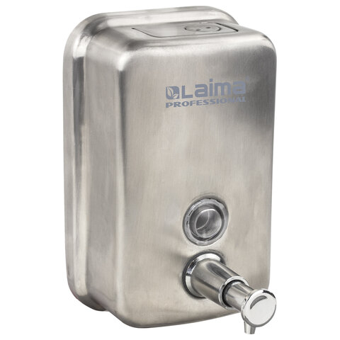 Диспенсер для жидкого мыла LAIMA PROFESSIONAL INOX, 0,5 л, нержавеющая сталь, матовый, 605396