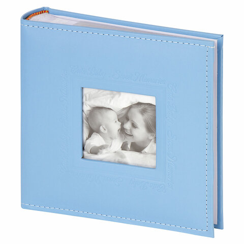 Фотоальбом BRAUBERG «Cute Baby» на 200 фото 10×15 смпод кожубумажные страницыбокссиний391142