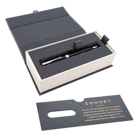 Ручка шариковая Parker Sonnet CT цвет чернил черный цвет корпуса черный (артикул производителя 1931524)