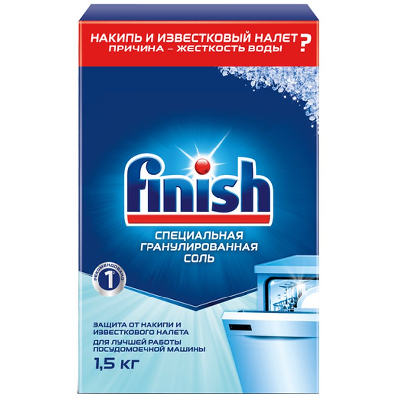 Соль от накипи для посудомоечных машин Finish (Calgonit) 1,5кг