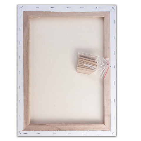 Холст на подрамнике BRAUBERG ART «CLASSIC», 30×40 см, грунтованный, 100% хлопок, крупное зерно