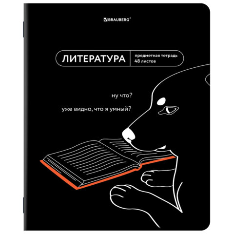превью Тетрадь предметная МЕМЫ 48 л., TWIN-лак, ЛИТЕРАТУРА, линия, подсказ, BRAUBERG