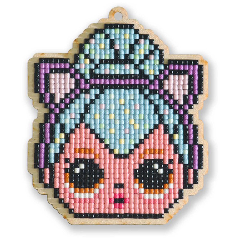 Аппликация-магнит из алмазной мозаики LOL surprise «Kitty Queen», 9.11×10.96см