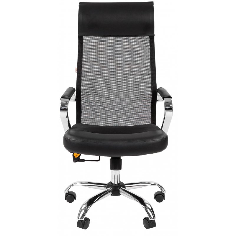 Кресло для руководителя Easy Chair 642 TPU Sakura черное (ткань/сетка/искусственная кожа/металл)