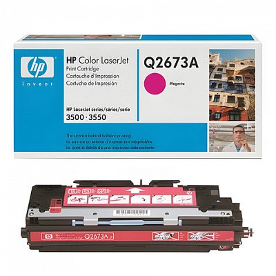 Картридж лазерный HP (Q2673A) ColorLaserJet 3500/3550/3700, пурпурный, оригинальный, ресурс 4000 стр. 