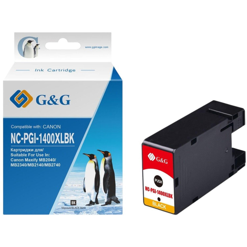Картридж струйный GG PGI-1400XL BK чер. для Canon MB2050/MB2350/MB2040