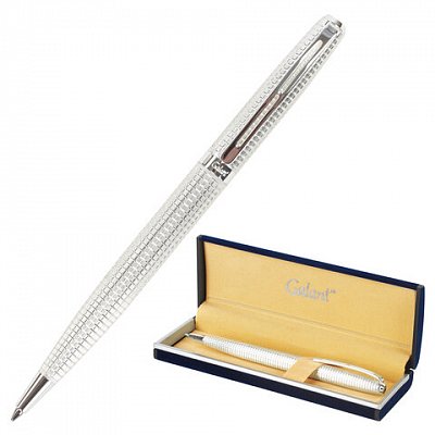 Ручка подарочная шариковая GALANT «Royal Platinum», корпус серебристый, хромированные детали, пишущий узел 0.7 мм, синяя