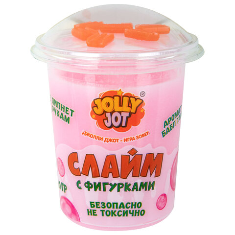Слайм с фигурками, вкусняшки, 200 г, НАБОР 4 шт., JOLLY JOT (ДЖОЛЛИ ДЖОТ)