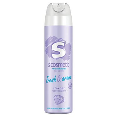 Дезодорант-антиперспирант женский 145 мл, S’COSMETIC «Fresh & aroma», СИБИАР