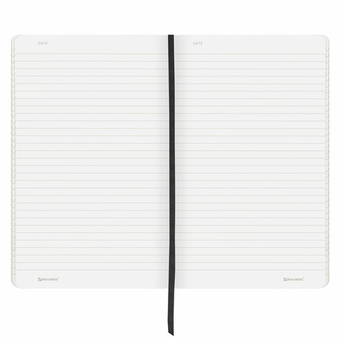 Блокнот А5 (130×210 мм), BRAUBERG ULTRA, под кожу, 80 г/м2, 96 л., линия, черный