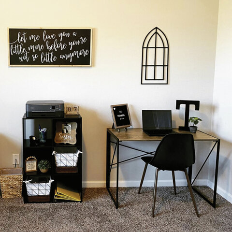 Стол на металлокаркасе BRABIX «LOFT CD-002», 1000×500х750 мм, складной, цвет дуб натуральный