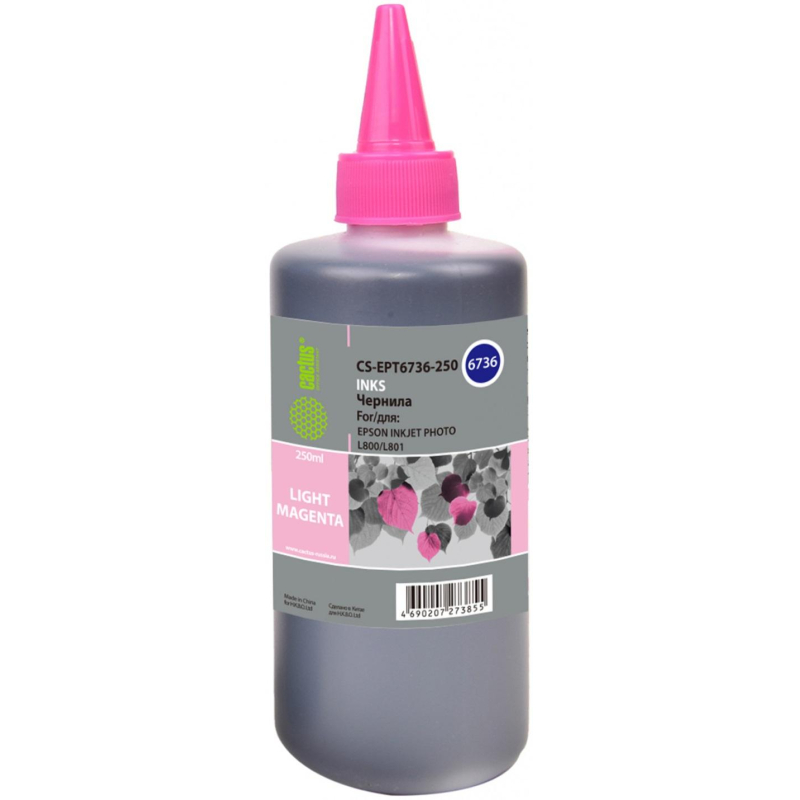Чернила Cactus CS-EPT6736-250 T6736 св. -пур. 250мл для Epson L800/L1800