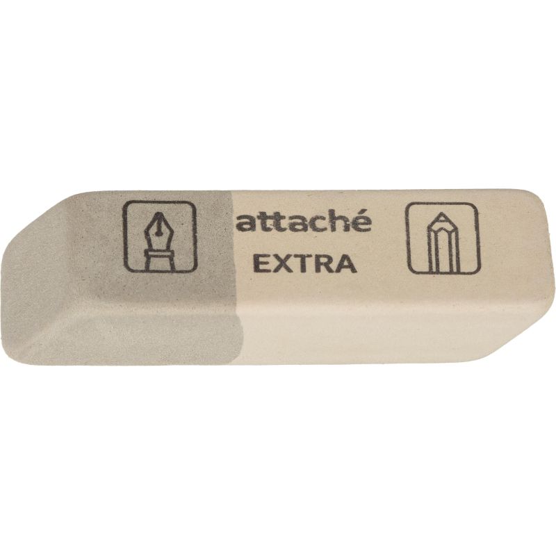 Ластик скошенный Attache Extra, нат. каучук, 41×14x8мм, д/ручки и карандаша