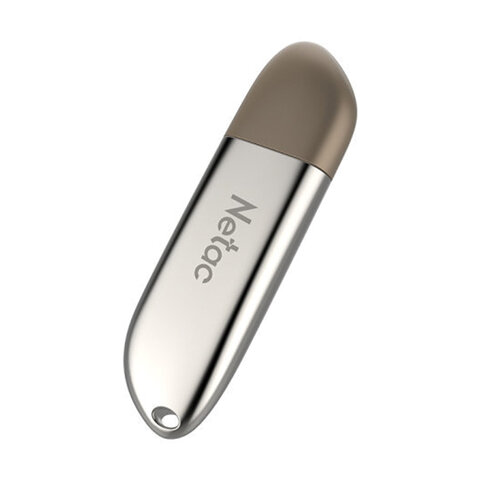 Флеш-диск 16 GB NETAC U352, USB 2.0, металлический корпус, серебристый-20PN