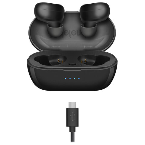 Наушники с микрофоном беспроводные Defender Twins 638, Bluetooth 5.0, черный