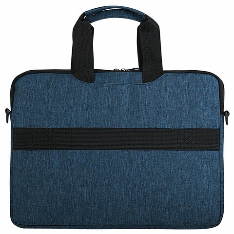 Сумка портфель HEIKKI NOVATION (ХЕЙКИ) с отделением для ноутбука 13-14", багажная лента, синяя, 28×38х3 см