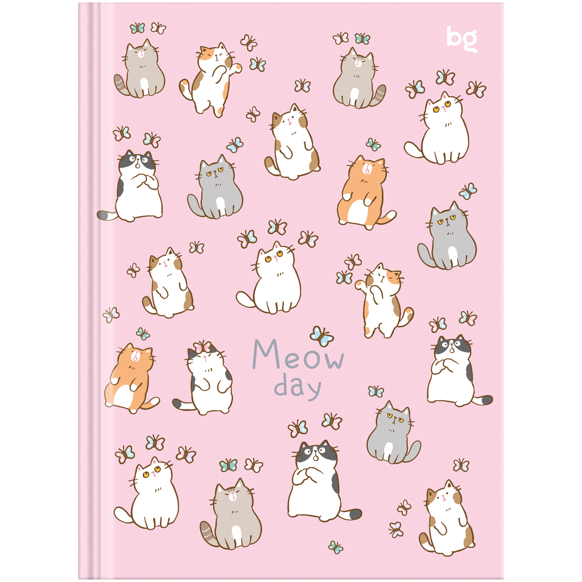 превью Бизнес-блокнот А6, 80л., BG «Meow day», глянцевая ламинация