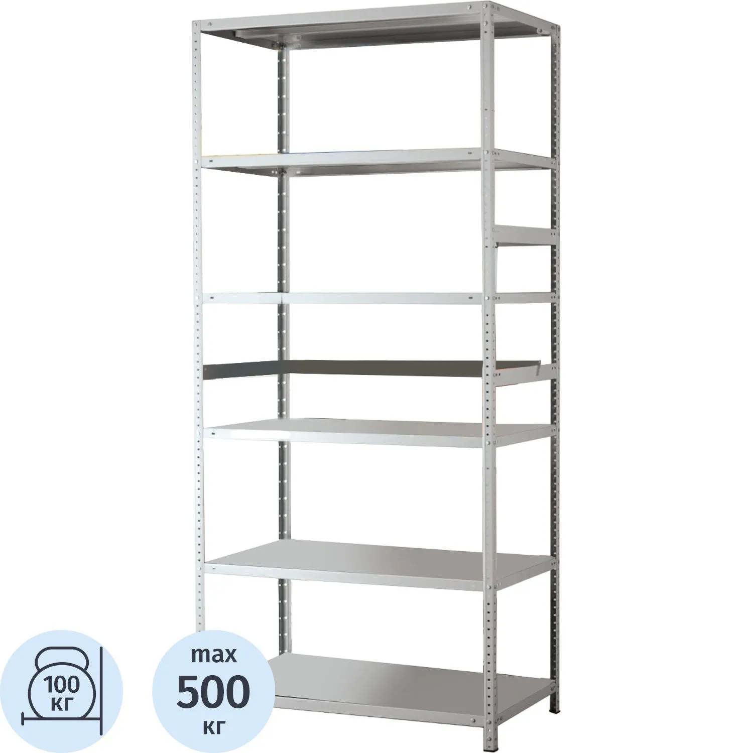 Стеллаж металлический Практик MS 220/100х60/6 (6 полок, 1000x600x2200 мм)