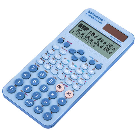 Калькулятор инженерный BRAUBERG SC-991ES-PLUS-BU (164×80 мм), 552 функции, 10+2 разряда, ГОЛУБОЙ