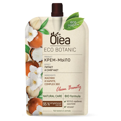 превью Мыло-крем 450 мл, OLEA Eco Botanic «Жасмин и карите», дой-пак