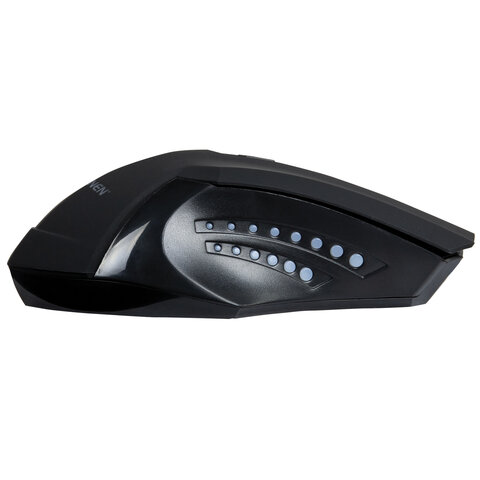 Мышь проводная игровая SONNEN I3, пластик, 6 кнопок, 800-2400 dpi, LED-подсветка, черная