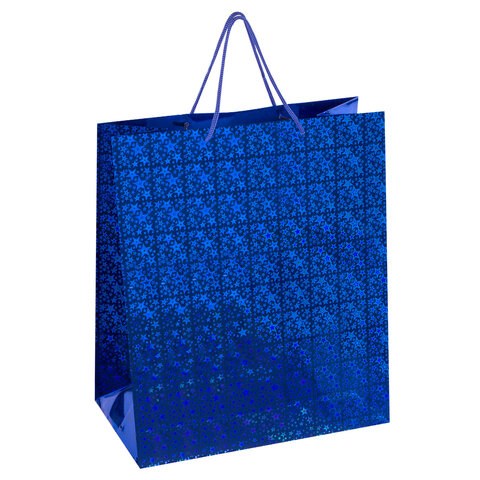 Пакет подарочный 41×19x49 см (XXL), НАБОР 3 шт., 3 дизайна, голография, ЗОЛОТАЯ СКАЗКА