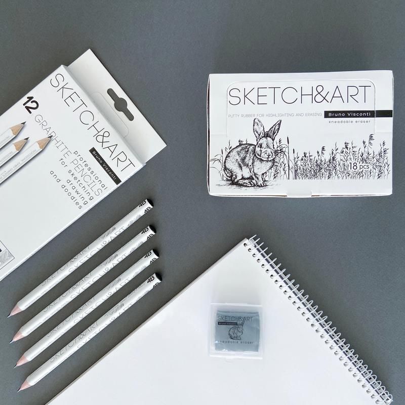 Ластик-клячка Sketch&Art каучуковый прямоугольный 50×45×10 мм