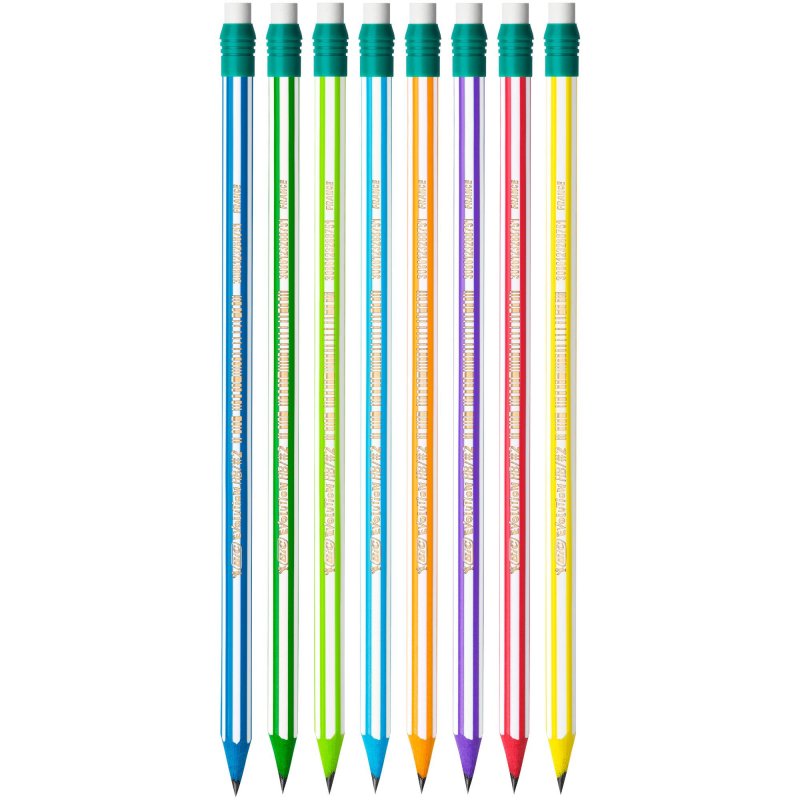 Карандаш ч/г Bic «Evolution Stripes» HB, с ластиком, заточен., пластиковый
