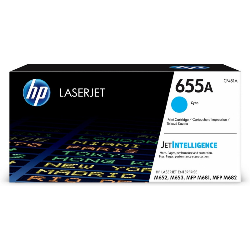 превью Картридж лазерный HP 655A CF451A для HP голубой оригинальный