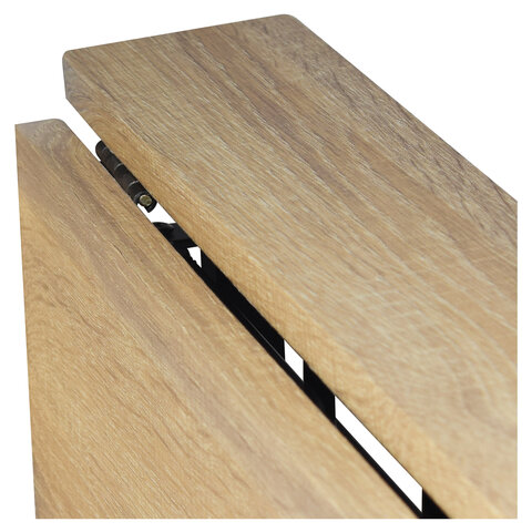 Стол на металлокаркасе BRABIX «LOFT CD-001», 800×440х740 мм, складной, цвет дуб натуральный