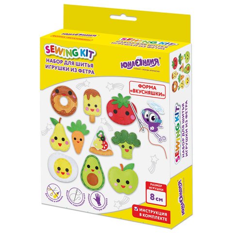 Набор для шитья игрушки из фетра «Вкусняшки», 10 игрушек, ЮНЛАНДИЯ