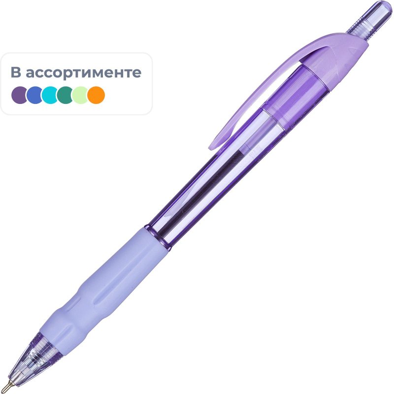 Ручка шариковая автомат. M&G шар0.7 лин0.5мм манж синяя асс ABP894R1