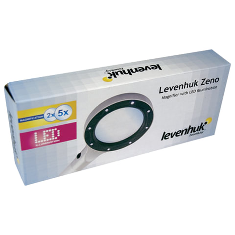 Лупа LEVENHUK Zeno 100, увеличение х2.5/х5, диаметр линз 78/19 мм, металл