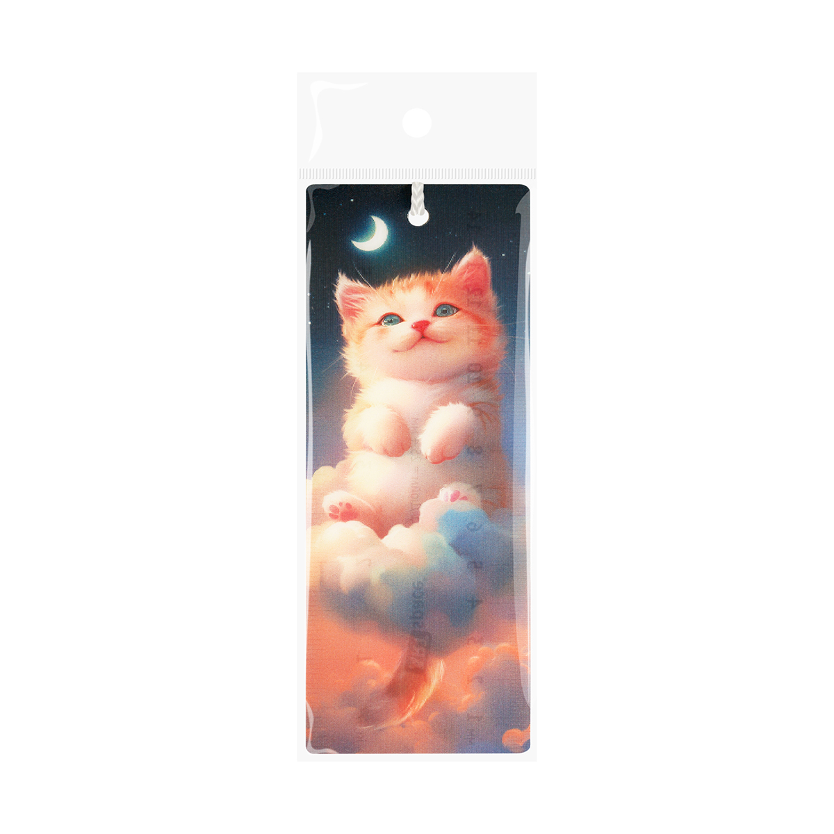 Закладка для книг 3D с линейкой, 150×55мм, ArtSpace «Cute kitten», декоративный шнурок