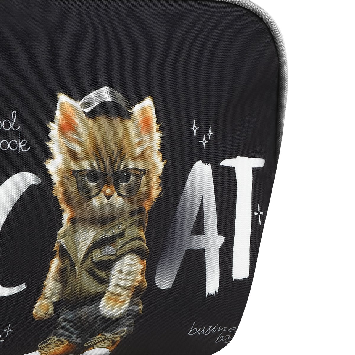 Ранец ArtSpace Junior «Cat on black» 37×28×21см, 1 отделение, 3 кармана, анатомическая спинка