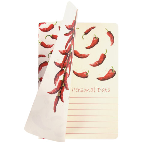 Тетрадь 40 л. в клетку обложка SoftTouch, бежевая бумага 70 г/м2, сшивка, А5 (147×210 мм), HOT PEPPERS, BRAUBERG