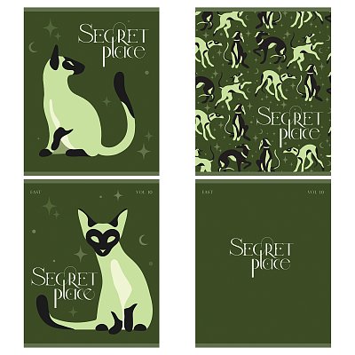 Тетрадь 48л., А5, клетка BG «Secret Place», матовая ламинация, тиснение фольгой