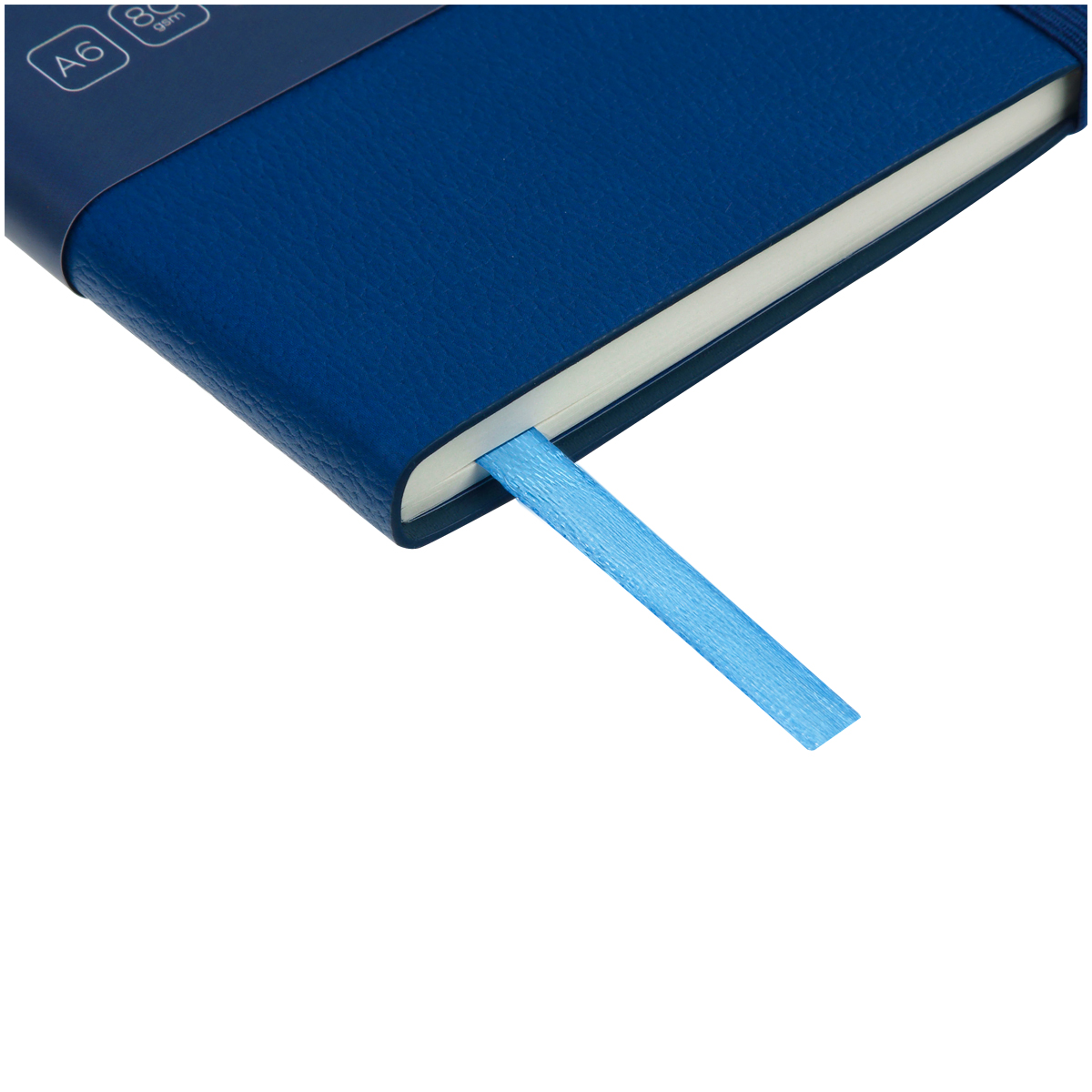 Записная книжка А6 80л. ЛАЙТ, кожзам, Greenwich Line «Classic. Blue», с резинкой, фактурное тиснение, блок в клетку