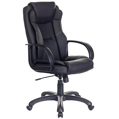 Кресло VB_Бюрократ для руковод CH-839 черный Leather Black эко. кожа пластик