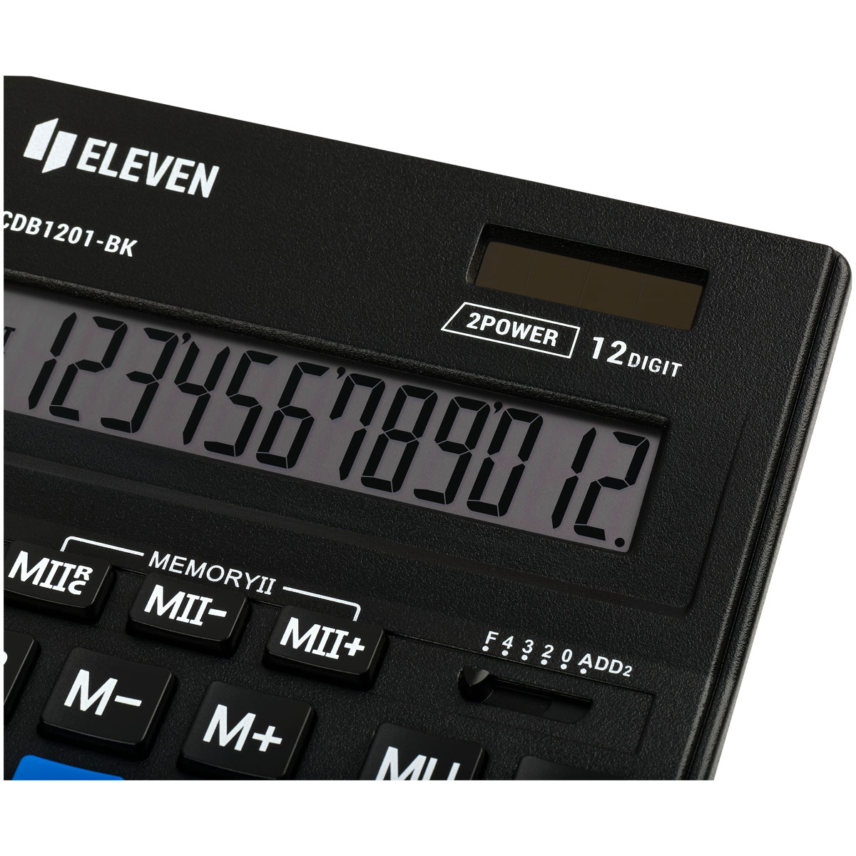 Калькулятор настольный Eleven Business Line CDB1201-BK/BL, 12 разрядов, двойное питание, 155×205×35мм, черный/синий