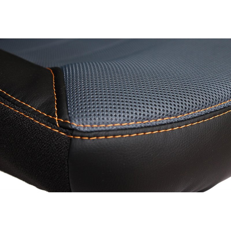 Кресло игровое Easy Chair Impreza черное/оранжевое (экокожа/сетка/ткань/пластик)