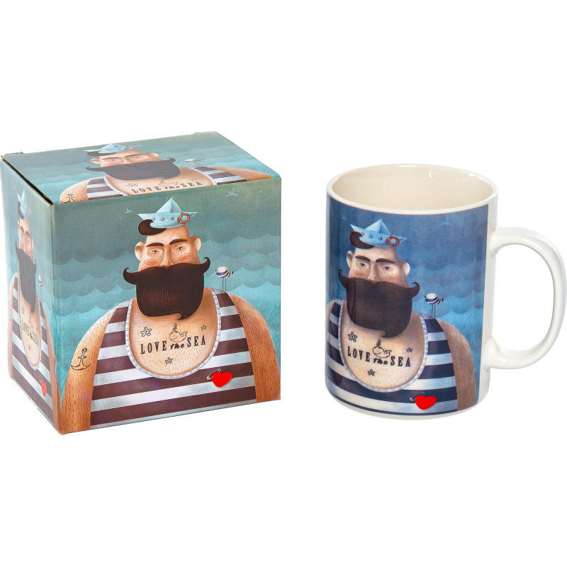 Кружка 510мл Love Sea, NEW BONE CHINA, подар. уп, 133-08065