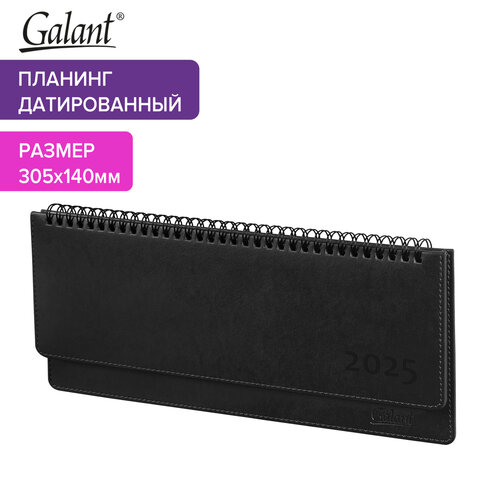 превью Планинг датированный 2025 305×140 мм GALANT «Ritter», под кожу, черный