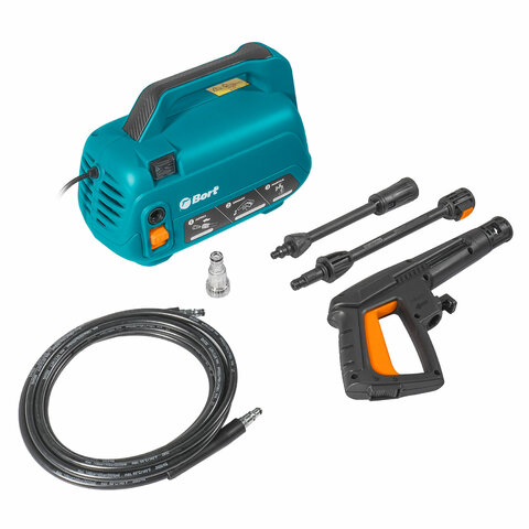 Минимойка BORT BHR-1600-COMPACT, мощность 1.6 кВт, давление 120 бар, шланг 5 м