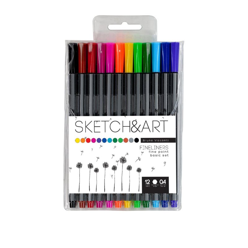 превью Набор линеров Sketch&Art 12 цветов (толщина линии 0.4 мм)
